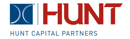 Logo. White background with red and blue text reads Hunt Capital Partners